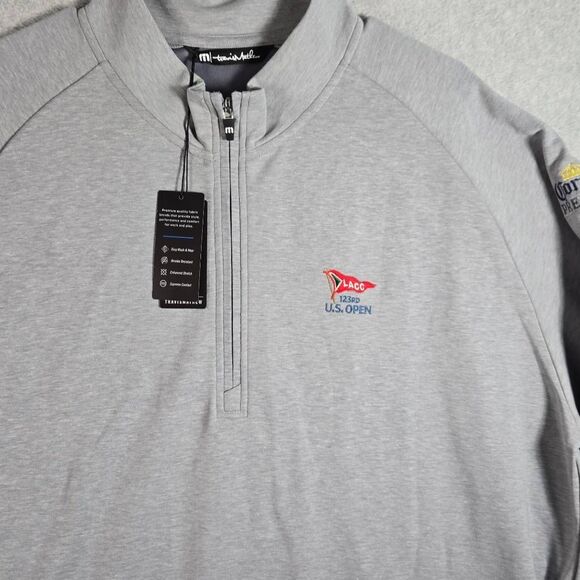 Travis Mathew 1/4 zip Sweater Pullover Corona 123rd US Open 2XL New - Picture 2 of 13